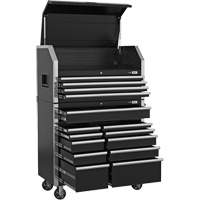 HDCC-4115 HD Series Toolbox Combo, 21-1/2" D x 44-1/5" W x 63-3/10" H, Black Les Distributions ICE