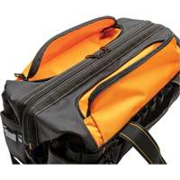 Professional 20" Tool Bag, Nylon, 33 Pockets, Black/Orange Les Distributions ICE
