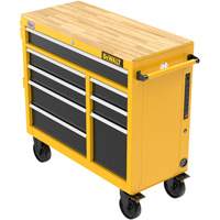 Postes de travail industriel mobile, 8 tiroirs, 40" la x Jaune Les Distributions ICE