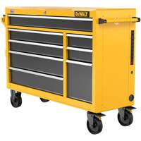 Postes de travail industriel mobile, 8 tiroirs, 52" la x Jaune Les Distributions ICE