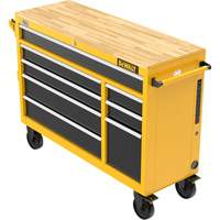 Postes de travail industriel mobile, 8 tiroirs, 52" la x Jaune Les Distributions ICE