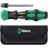Tournevis &agrave; cliquet Kraftform Kompakt 26 RA-R avec pochette, Prise Plastique Les Distributions ICE