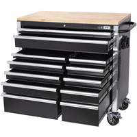Armoire mobile de s&eacute;rie HDRC4112 HD, 12 tiroirs, 41" la x 21" p x 40-3/10" h, Noir Les Distributions ICE