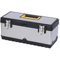 JPSTB-20 Stainless Steel Hand Tool Box, 9-63/100" D x 20" W x 8-7/8" H, Black/Silver Les Distributions ICE