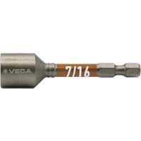 Impactech&reg; Nut Driver, 7/16" Tip, 1/4" Drive, 2-9/16" L, Magnetic Les Distributions ICE