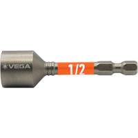 Impactech&reg; Nut Driver, 1/2" Tip, 1/4" Drive, 2-9/16" L, Magnetic Les Distributions ICE