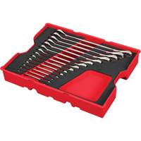 SAE Wrench Set with Tray for PACKOUT Drawers, Ratcheting Combination, 15 Pieces, Imperial Les Distributions ICE
