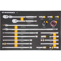 3/8" 90-Tooth Ratchet & Drive Tool Set with Foam Storage Tray Les Distributions ICE