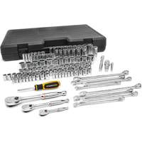 1/4", 3/8" & 1/2" Drive 6 & 12 Point Standard & Deep SAE/Metric Mechanics Tool Set Les Distributions ICE