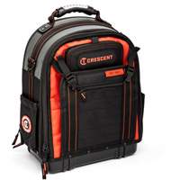Tradesman Backpack, 18" L x 10" W, Black/Grey/Orange, Polyester Les Distributions ICE