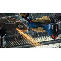 Rectifieuse angulaire sans balais avec interrupteur coulissant, Roue de 4-1/2", 18 V Les Distributions ICE