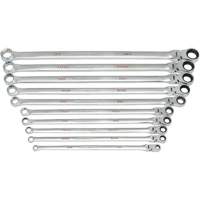120XP Universal Spline XL Flex Head GearBox Wrench Set, Ratcheting Box, 10 Pieces, Imperial Les Distributions ICE