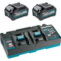 Ensemble de d&eacute;part XGT avec chargeur rapide &agrave; deux ports et deux batteries de 4?Ah, 40 V, Lithium-ion Les Distributions ICE
