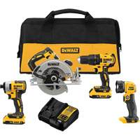 Ensemble quatre outils sans fil et sans balai MAX* (2.0Ah), 20 V Les Distributions ICE