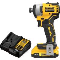 Ensemble tournevis &agrave; chocs sans fil et sans balai ATOMIC COMPACT SERIES MAX*, 1/4", 1700 lb-po Couple max., 20 V, Lithium-ion Les Distributions ICE