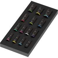 Foam Insert Zyklop B Impaktor Deep Socket Set 1, 15 Pcs, Impact, 3/8" Drive Size, Deep Les Distributions ICE