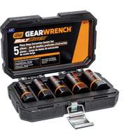 Bolt Biter Extraction Socket Set, 5 Pcs, Impact, 1/2" Drive Size, Deep Les Distributions ICE