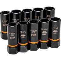Bolt Biter Extraction Socket Set, 10 Pcs, Impact, 1/2" Drive Size, Deep Les Distributions ICE