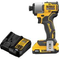 Ensemble de tournevis &agrave; chocs sans fil et sans balai, 1/4", 1700 lb-po Couple max., 20 V, Lithium-ion Les Distributions ICE