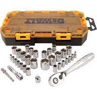 1/4" & 3/8" Drive Socket Set, 34 Pcs Les Distributions ICE