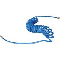 MAXAIR Coiled Hose, Air, 1/4" ID x 50' L, Polyurethane Les Distributions ICE