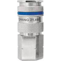 QUIKSILVER Industrial Quick Coupler, Nickel Plated Brass, 3/8", Female NPT, 435 PSI Les Distributions ICE