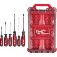 Cushion Grip Screwdrivers Set with PACKOUT Low-Profile Compact Organizer, 6 Pcs. Les Distributions ICE