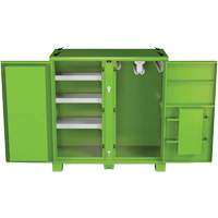 Armoire de rangement d'&eacute;PI sur place, Acier, Vert lime haute visibilit&eacute; Les Distributions ICE
