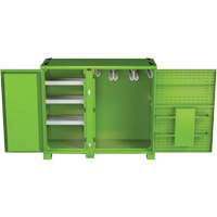 Armoire ventil&eacute;e pour le rangement d'&eacute;PI sur place, Acier, Vert lime haute visibilit&eacute; Les Distributions ICE