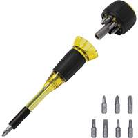 Tournevis 8-en-1 Tru-Grip avec raccourci, 6-57/100" lo, Prise Plastique Les Distributions ICE