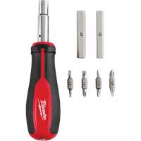 Tournevis multibits &agrave; entraînement magn&eacute;tique 1/4" et 3/8" 11 en 1, 8" lo, Prise Coussin&eacute;e Les Distributions ICE