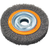 Wire Wheel Brush, 7" Dia., 0.118" Fill, 1-1/4" Arbor Les Distributions ICE