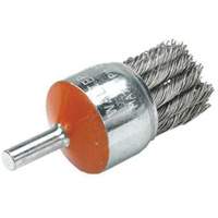 Mounted Knot-Twisted Wire Brush, 1-1/8" Dia., 0.02" Wire Dia., 1/4" Shank Les Distributions ICE