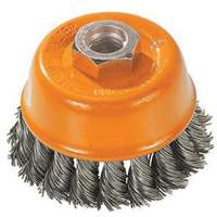 Knot-Twisted Wire Cup Brush, 3" Dia. x M10x1.25 Arbor Les Distributions ICE