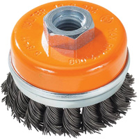 Knot-Twisted Wire Cup Brush with Ring, 3" Dia. x 5/8"-11 Arbor Les Distributions ICE
