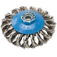 Knot-Twisted Wire Saucer Cup Brush, 6" Dia. x 5/8"-11 Arbor Les Distributions ICE