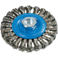 Brosse rotative &agrave; fils nou&eacute;s large, Arbre 5/8"-11, Acier Les Distributions ICE