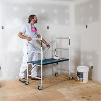 Mobile Work Scaffolding - Mini Scaffoldings, Aluminum Frame, 42" D x 48-1/2" H Les Distributions ICE