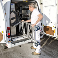 Mobile Work Scaffolding - Mini Scaffoldings, Aluminum Frame, 42" D x 48-1/2" H Les Distributions ICE