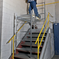 Mobile Work Scaffolding - Maxi Square Scaffolding, Aluminum Frame, 74" D x 75" H Les Distributions ICE