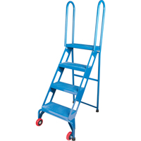 Portable Folding Ladder, 4 Steps, Perforated, 40" High Les Distributions ICE