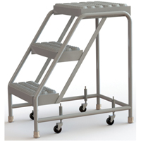 &eacute;chelles roulantes, 3 marches, Largeur de la marche 16", Hauteur de la plateforme 30", Aluminium Les Distributions ICE
