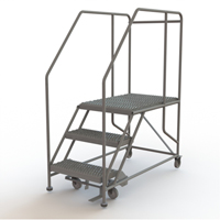 Plateforme de travail mobile, Acier, 3 Marches, 30" ha, 35" p, 24" Marche, Stri&eacute; Les Distributions ICE