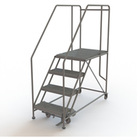 Plateforme de travail mobile, Acier, 4 Marches, 40" ha, 35" p, 24" Marche, Stri&eacute; Les Distributions ICE