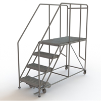 Plateforme de travail mobile, Acier, 4 Marches, 40" ha, 47" p, 24" Marche, Stri&eacute; Les Distributions ICE