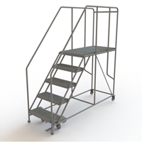 Plateforme de travail mobile, Acier, 5 Marches, 50" ha, 47" p, 24" Marche, Stri&eacute; Les Distributions ICE