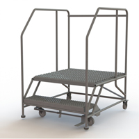Plateforme de travail mobile, Acier, 2 Marches, 20" ha, 36" p, 36" Marche, Stri&eacute; Les Distributions ICE
