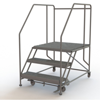 Plateforme de travail mobile, Acier, 3 Marches, 30" ha, 36" p, 36" Marche, Stri&eacute; Les Distributions ICE