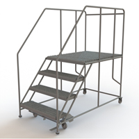 Plateforme de travail mobile, Acier, 4 Marches, 40" ha, 48" p, 36" Marche, Stri&eacute; Les Distributions ICE