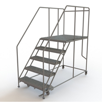 Plateforme de travail mobile, Acier, 5 Marches, 50" ha, 48" p, 36" Marche, Stri&eacute; Les Distributions ICE